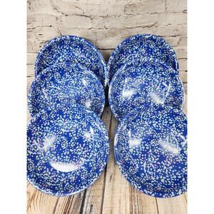 (6pcs) 34oz Plastic Terrazzo Candid Cobalt Dinner Bowl Blue - Room Essentials